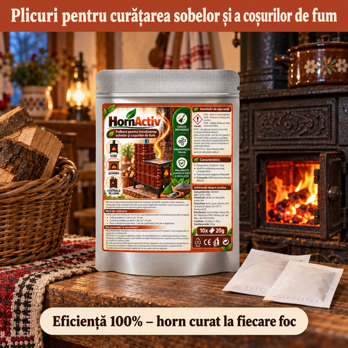 HornActiv – plicuri pentru curățarea sobelor și a coșurilor de fum